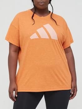 Image of adidas Winners 2.0 Tee (Plus Size) - Mustard, Mustard, Size 1X, Women