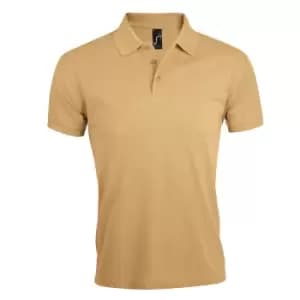 Image of SOLs Mens Prime Pique Plain Short Sleeve Polo Shirt (XXL) (Sand)