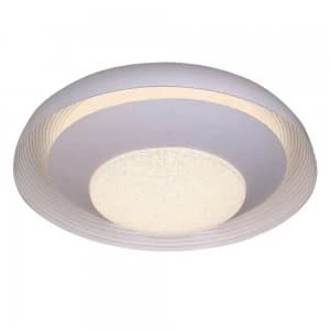 Image of Flush Ceiling Light 76cm Round 40W LED 3000-6500K Tuneable, 3200lm, Remote Control White