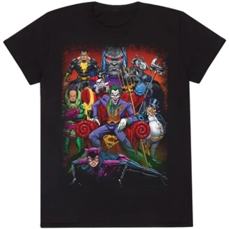 Image of The Joker The Joker Men Villains Warner Bros 100th Birthday T-Shirt in Black Size: Medium Black M Male 5063377010961