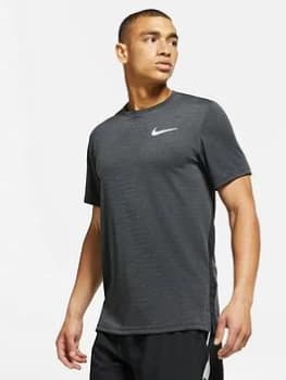 Image of Nike Train Hyper Dri-FIT Veneer T-Shirt - Black/Grey, Size L, Men