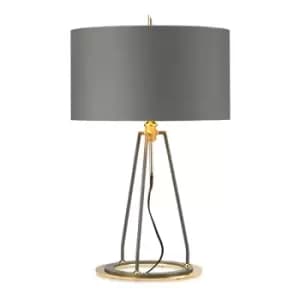 Image of Elstead Ferrara Table Lamp Dark Grey Polished Gold