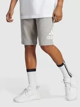 Image of adidas Sportswear Sportswear Essentials Big Logo French Terry Shorts - Medium Grey Heather, Size XS, Men