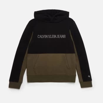 Image of Calvin Klein Jeans Boys' Colour Block Hoodie - Ck Black - 12 Years