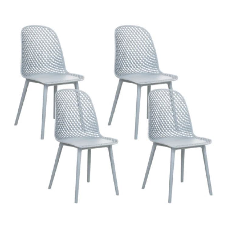 Image of Beliani Set Of 4 Dining Chairs Emory Light Blue