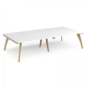 Image of Fuze rectangular boardroom table 3200mm x 1600mm - white frame and