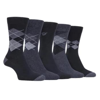 Image of Farah 5 Pack Cotton Socks - Black