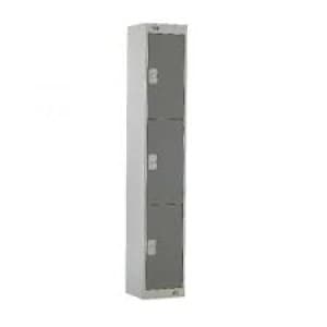 Image of Three Compartment Locker D450mm Dark Grey Door MC00051