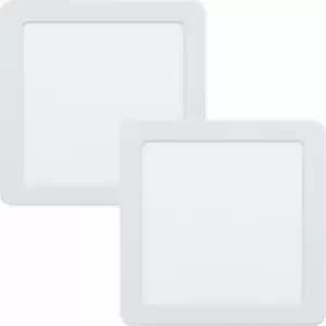 Image of 2 pack Ceiling Flush Downlight 166mm White Square Spotlight 10.5W 3000K led