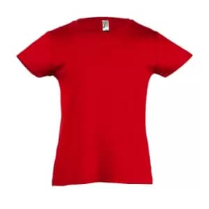 Image of SOLS Girls Cherry Short Sleeve T-Shirt (10yrs) (Red)
