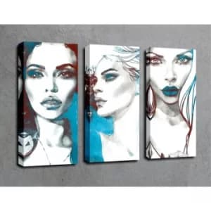 Image of UC031 Multicolor Decorative Canvas Painting (3 Pieces)