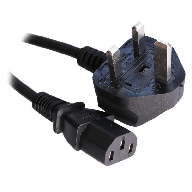 Image of Cablenet CNL 1.8M UK 5A C13 Bk PVC 0.75MM