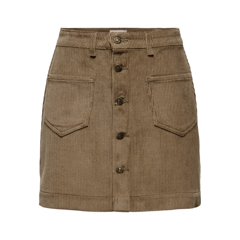 Image of Only Short Skirt Dark Beige Women S