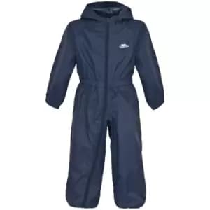 Image of Trespass Childrens/Kids Button Waterproof Rain Suit (3/4 Years) (Navy Blue)