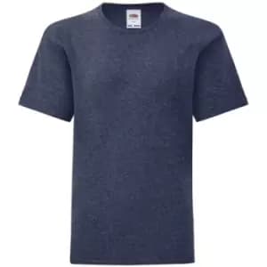 Image of Fruit Of The Loom Childrens/Kids Iconic T-Shirt (3-4 Years) (Heather Navy)