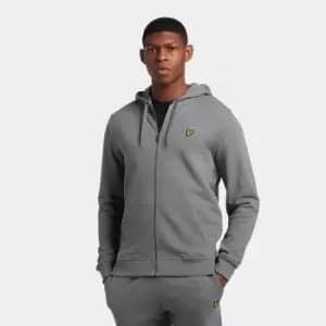 Image of Mens Zip Through Hoodie - Mid Grey Marl - L