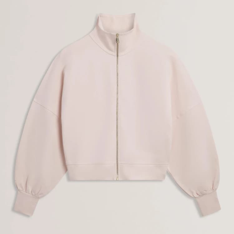 Image of Ted Baker Zip Thru Sweatshirt Pink female 6 (2X)
