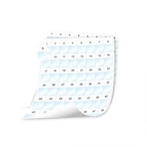 Image of Dymo 24x42mm Rhino XTL Laminated Cable Wrap Sheet Labels 2544 Labels
