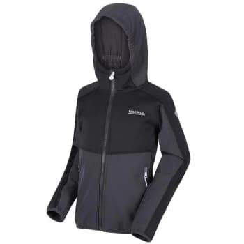 Image of Regatta Grey 'Bracknell II' Stretch Hooded Softshell Jacket - age 3-4