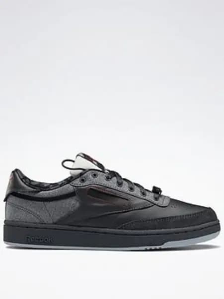 Image of Reebok Club C Shoes - Grey/Red, Size 7.5, Men