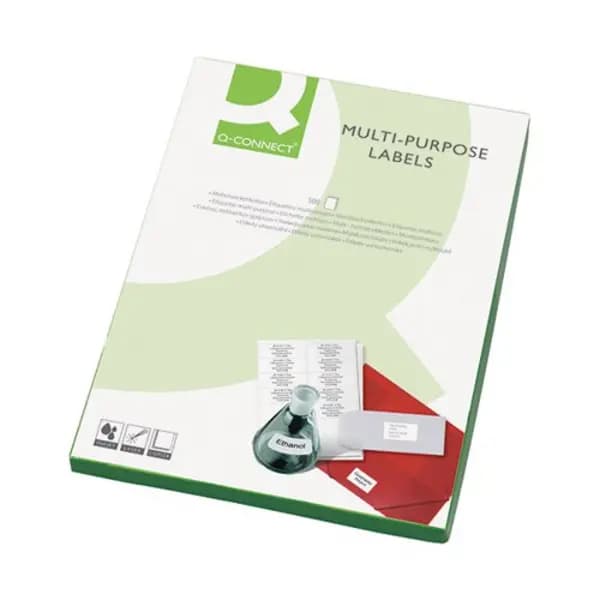 Image of Q-Connect Multipurpose Copier Labels 105x148mm 4 Per Sheet White (Pack of 2000) KF02246
