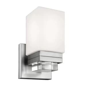Image of 1 Light Indoor Wall Light Satin Nickel IP44, G9