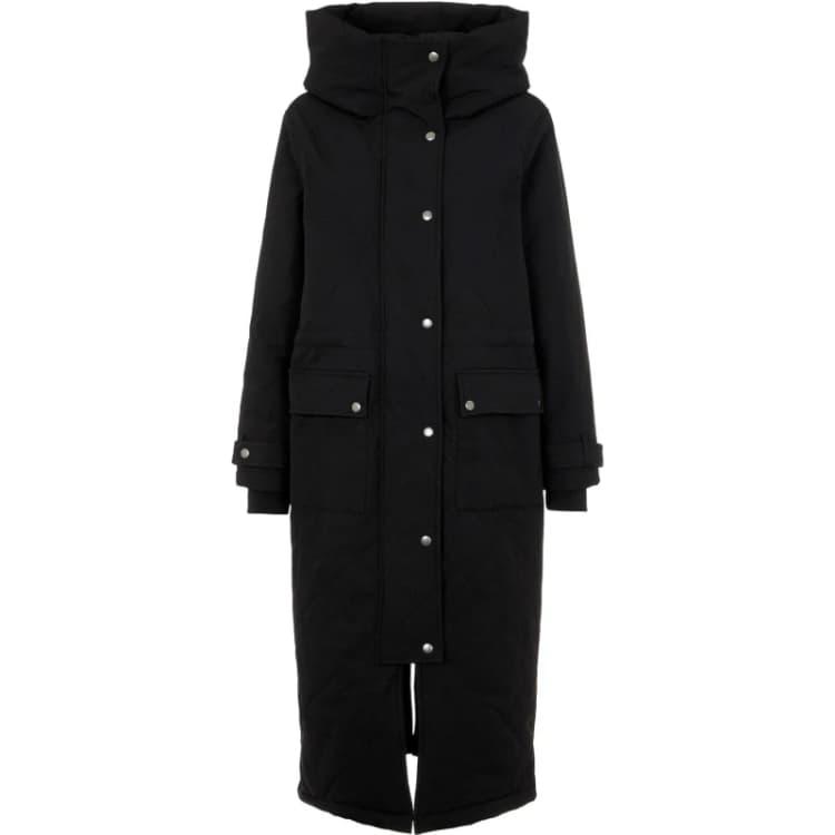 Image of Object Katie Long Coat - Black 8