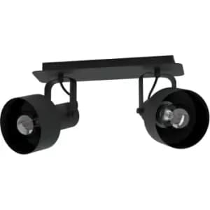 Image of Eglo Bimeda White Metal 3 Light (inclusive) Ceiling Fitting - black