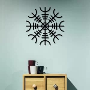 Image of Helm Of Awe Black Decorative Metal Wall Accessory