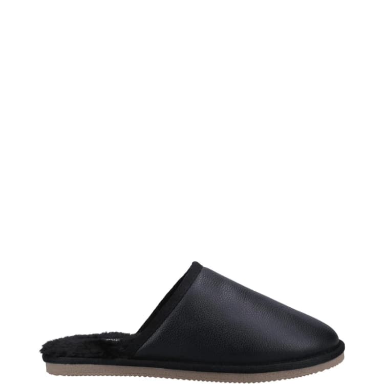 Image of Hush Puppies Coady Leather Slipper - Black 7