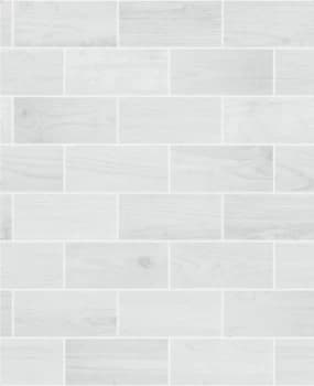 Image of Contour Wooden Tile Grey Wallpaper