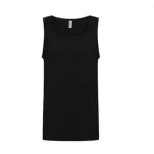Image of Casual Classics Mens Ringspun Vest Top (M) (Black)