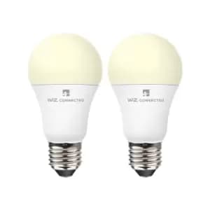 Image of 4lite Wiz Connected LED Smart A60 Bulb WiFi E27 - Twin Pack, white