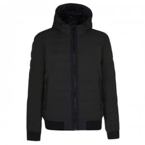 Image of DKNY Quilted Bomber Jacket - Dark Olive
