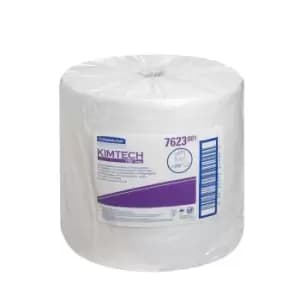 Image of Pure Cleaning Wipers 7623 - 1 roll x 600 sheets, 1 ply, white