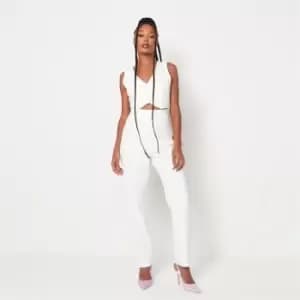 Image of Missguided Tall Tailored Cigarette Trousers - White