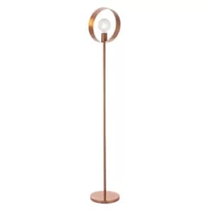 Image of Hoop Complete Floor Lamp Brushed Copper Plate