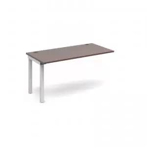 Image of Connex add on unit single 1400mm x 800mm - white frame and walnut top