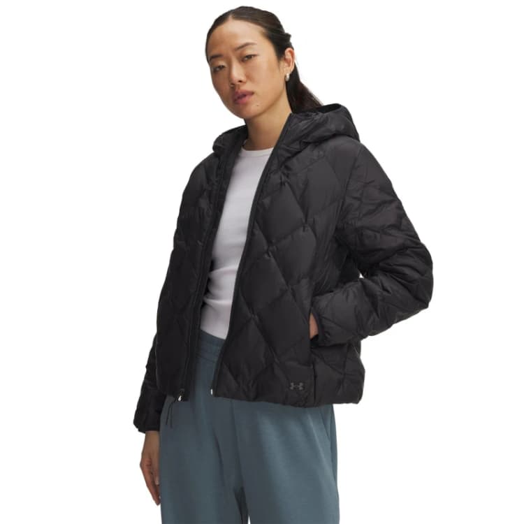 Image of Under Armour Womens Legend Water-Repellent Quilted Puffer Jacket Black female 14 (L)