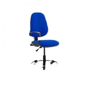 Image of Task Office Chair Eclipse I Lever Blue With Fabric Loop Arms And Hi Rise Draughtsman Kit