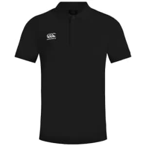 Image of Canterbury Mens Waimak Short Sleeve Pique Polo Shirt (XXL) (Black)