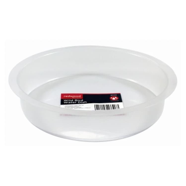Image of Redwood Plastic Replacement Wild Bird Water Dish - 18.5cm Clear