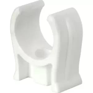 Image of Talon Snap-in Open Clip 15mm Single (100 Pack) in White Plastic