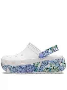 Image of Crocs Classic Butterfly Cutie Sandal, White, Size 12 Younger