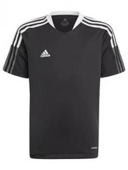 Image of Boys, adidas Youth Tiro 21 Jersey, Black, Size 5-6 Years
