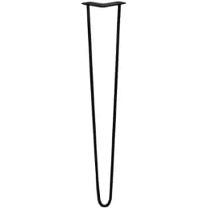 Image of 4 x Hairpin Leg - 28 - Black - 2 Prong - 10m - Black