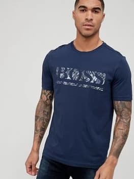 Image of Hugo Boss 1 Large Logo Navy Size XL Men T-Shirt