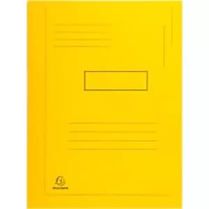 Image of Exacompta 2 Flap Folder 445009E A4 Yellow Cardboard 24 x 32cm Pack of 50