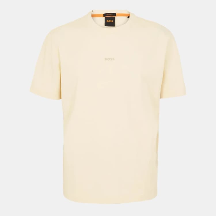 Image of Boss Mens Oversized T-Shirt Open Yellow male S