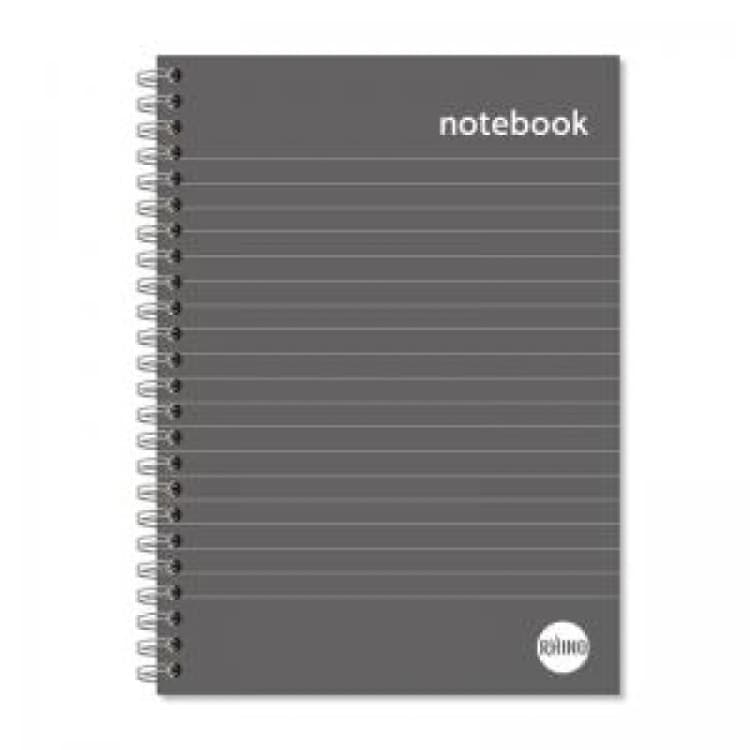 Image of RHINO A5 Hardback Notebook Wirebound 160 Pages 8mm Lined CTSTRHWIBK3A5